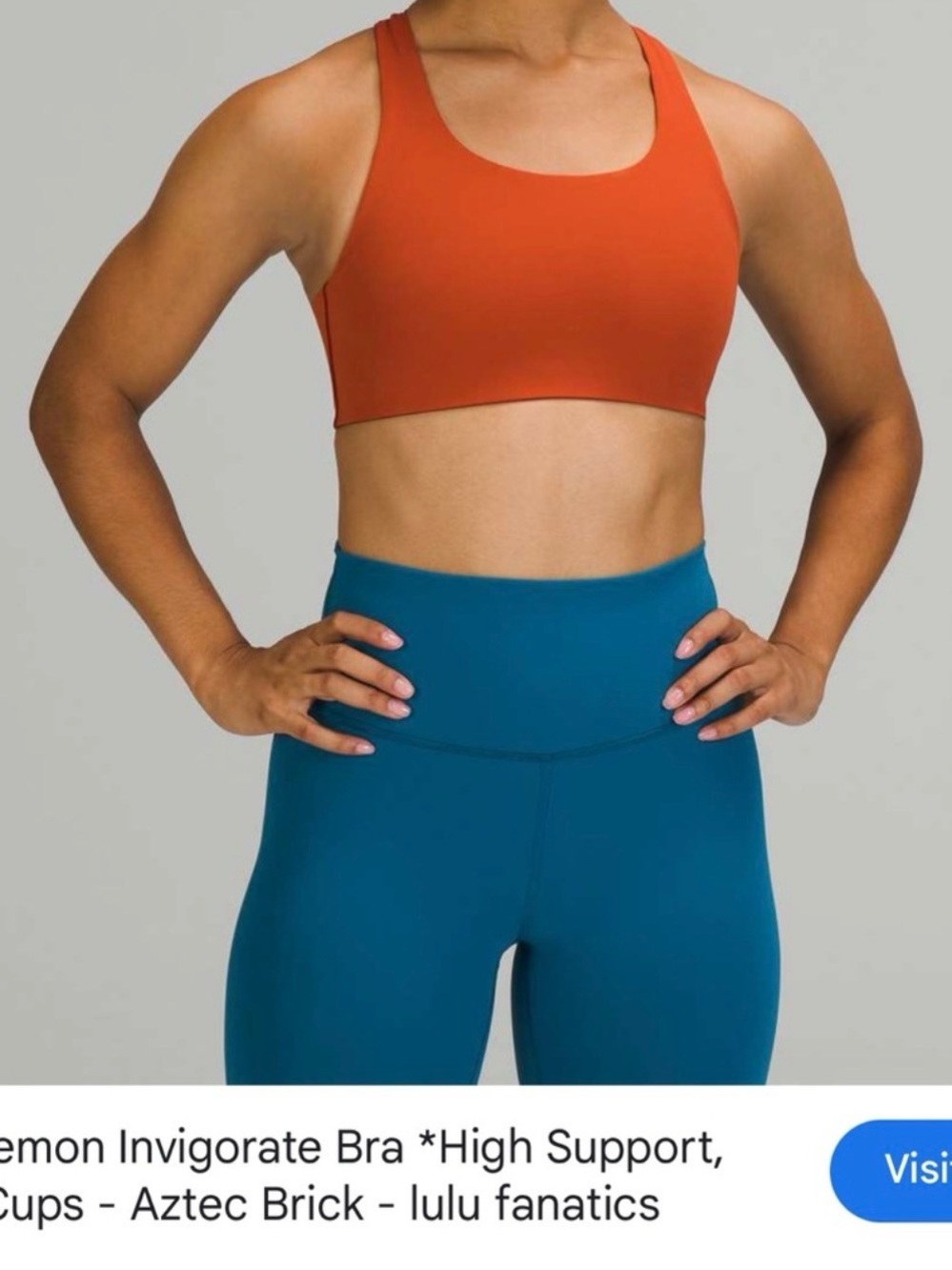 Lululemon Invigorate Bra - Aztec Brick - With Pads Size 6 B/C Cups